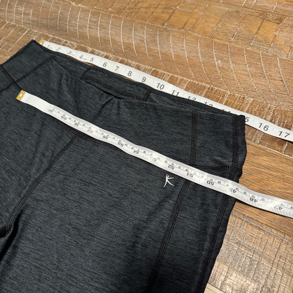 DanSkin Now Leggings Large 12-14 Workout Pants Exercise Dark Gray Gym Gear - Picture 2 of 7